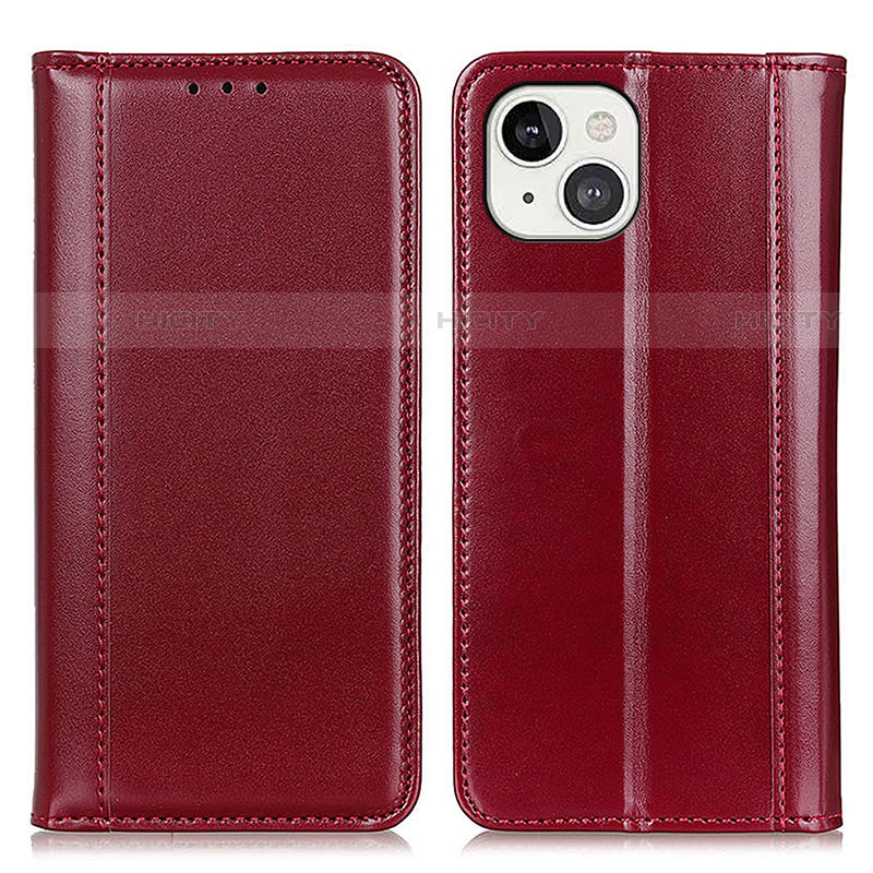 Handytasche Stand Schutzhülle Flip Leder Hülle T09 für Apple iPhone 14 Plus Rot