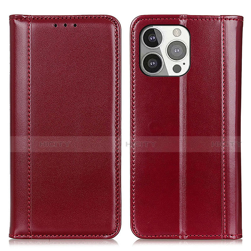 Handytasche Stand Schutzhülle Flip Leder Hülle T09 für Apple iPhone 14 Pro Rot Plus