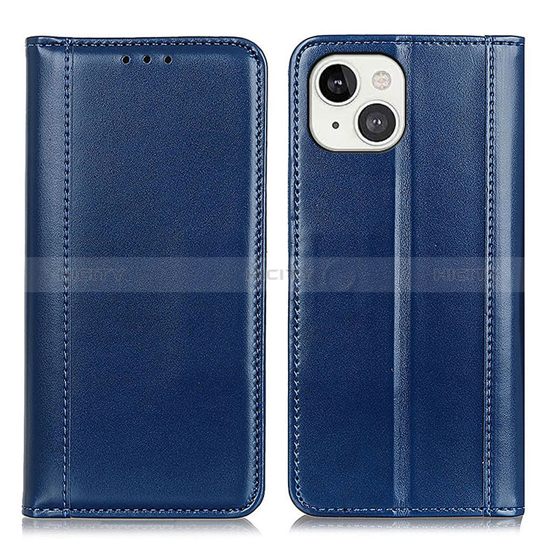 Handytasche Stand Schutzhülle Flip Leder Hülle T09 für Apple iPhone 15 Blau Plus