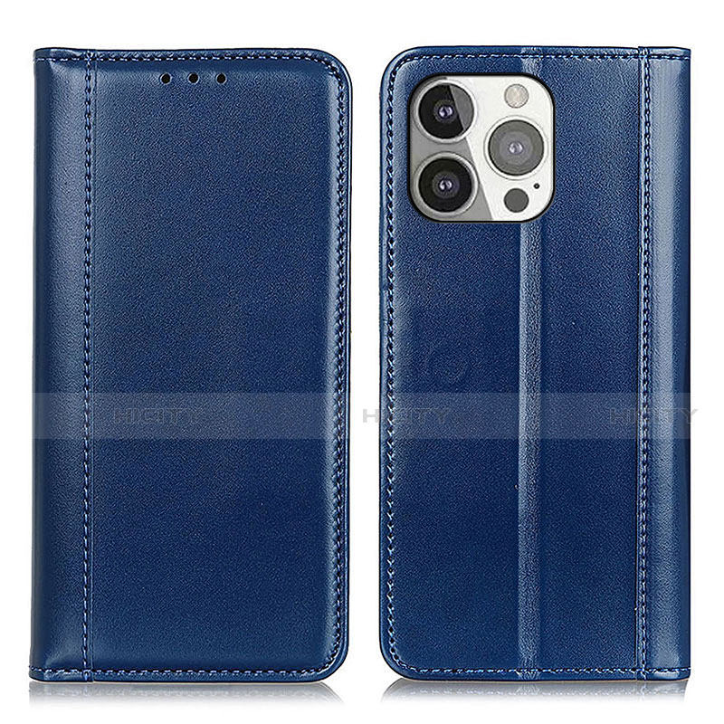 Handytasche Stand Schutzhülle Flip Leder Hülle T09 für Apple iPhone 15 Pro Blau