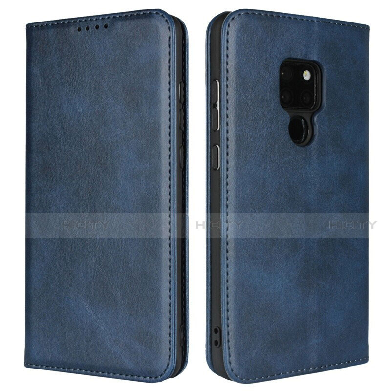 Handytasche Stand Schutzhülle Flip Leder Hülle T09 für Huawei Mate 20 X 5G Blau