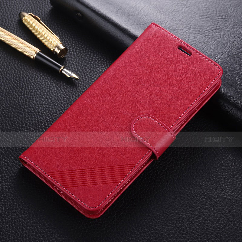 Handytasche Stand Schutzhülle Flip Leder Hülle T09 für Oppo Find X2 Rot