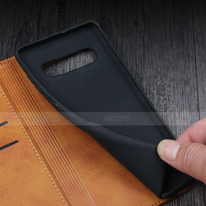 Handytasche Stand Schutzhülle Flip Leder Hülle T09 für Samsung Galaxy S10 5G groß