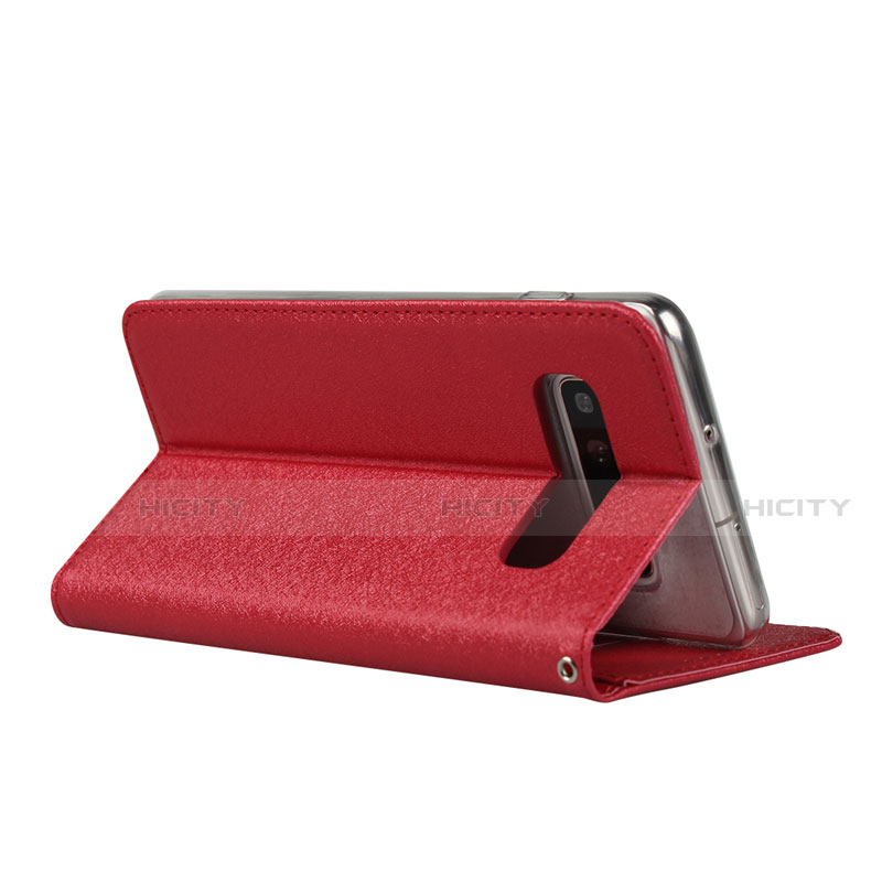 Handytasche Stand Schutzhülle Flip Leder Hülle T09 für Samsung Galaxy S10 Plus groß