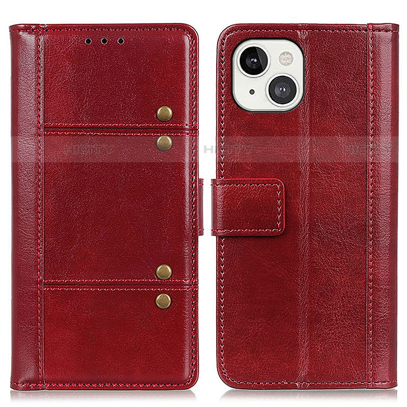 Handytasche Stand Schutzhülle Flip Leder Hülle T10 für Apple iPhone 13 Mini Rot