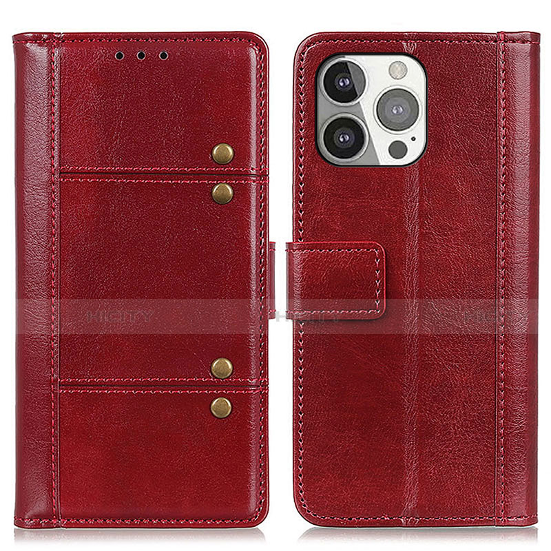 Handytasche Stand Schutzhülle Flip Leder Hülle T10 für Apple iPhone 14 Pro Rot Plus