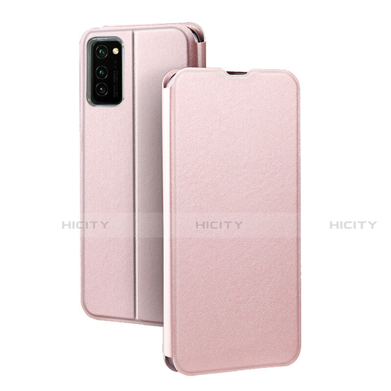 Handytasche Stand Schutzhülle Flip Leder Hülle T10 für Huawei Honor V30 5G Rosegold Plus