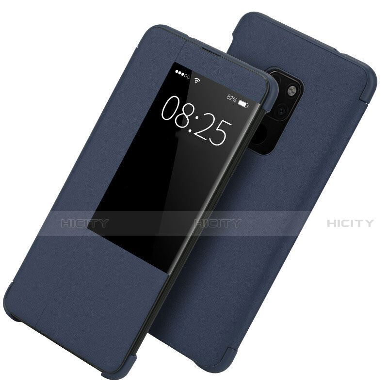 Handytasche Stand Schutzhülle Flip Leder Hülle T10 für Huawei Mate 20 X 5G Blau