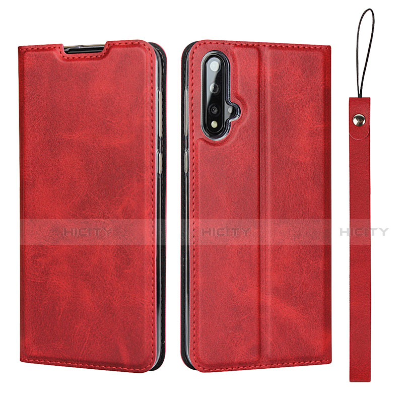 Handytasche Stand Schutzhülle Flip Leder Hülle T10 für Huawei Nova 5 Pro Rot