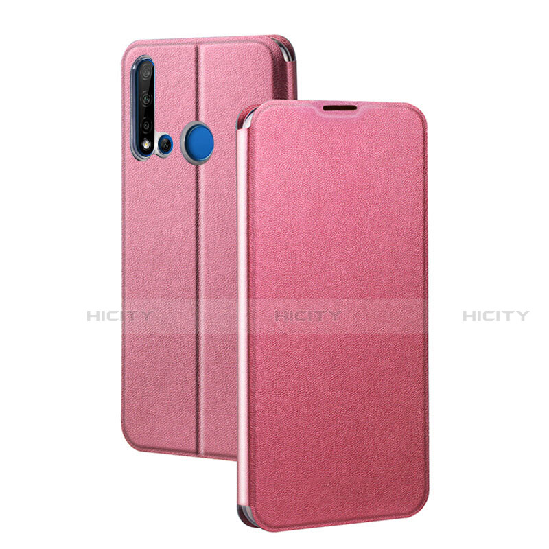 Handytasche Stand Schutzhülle Flip Leder Hülle T10 für Huawei Nova 5i Rosa