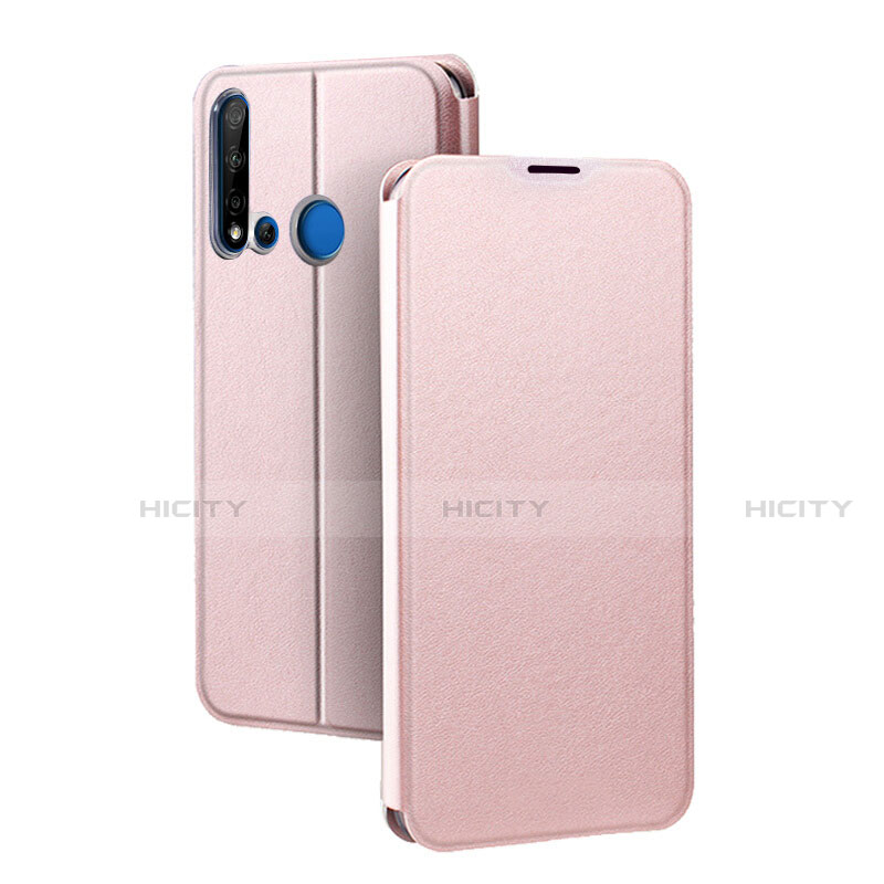 Handytasche Stand Schutzhülle Flip Leder Hülle T10 für Huawei P20 Lite (2019) Rosegold Plus