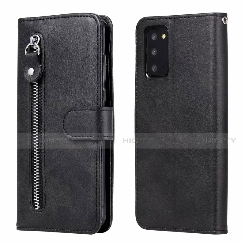 Handytasche Stand Schutzhülle Flip Leder Hülle T10 für Samsung Galaxy Note 20 5G Schwarz