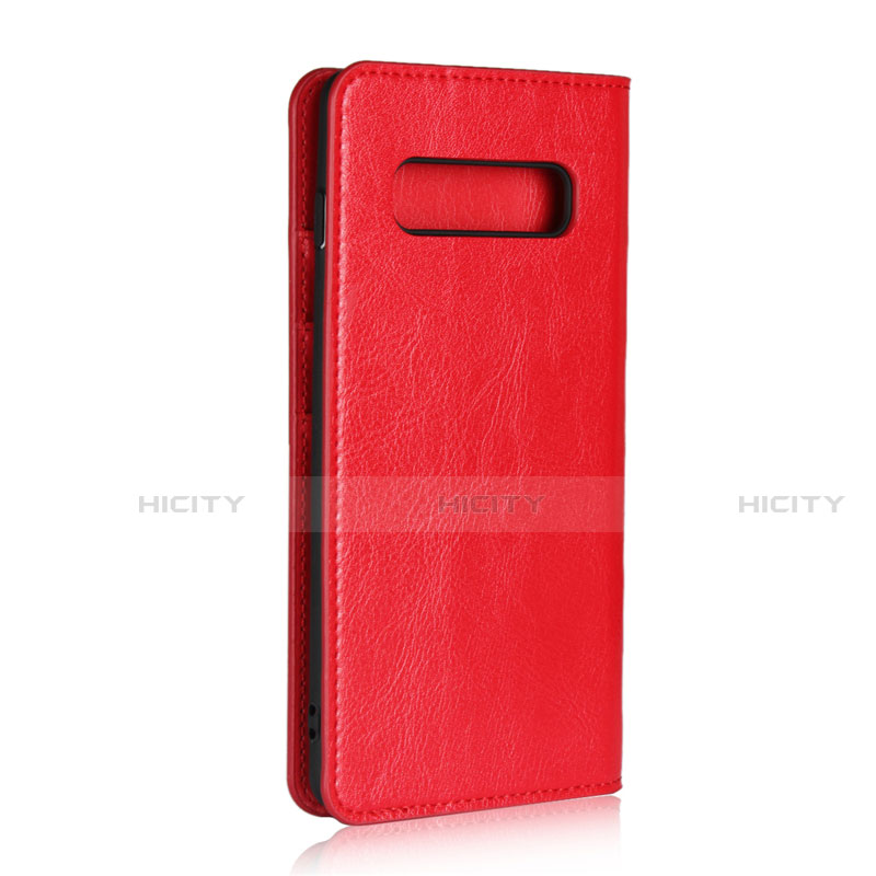 Handytasche Stand Schutzhülle Flip Leder Hülle T10 für Samsung Galaxy S10 Plus Rot