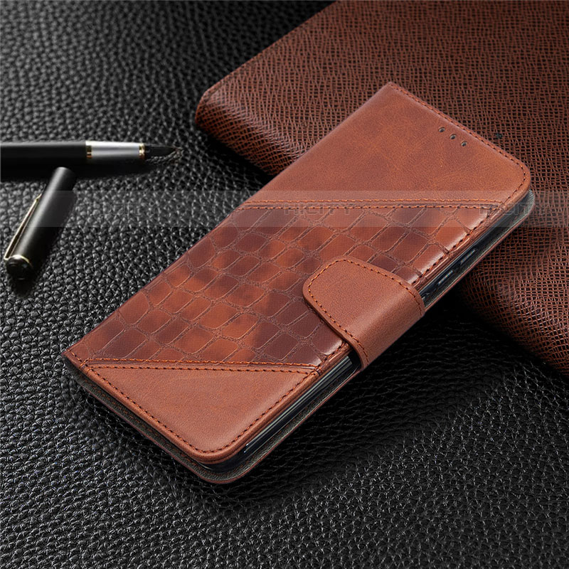 Handytasche Stand Schutzhülle Flip Leder Hülle T10 für Xiaomi Redmi 9A Braun