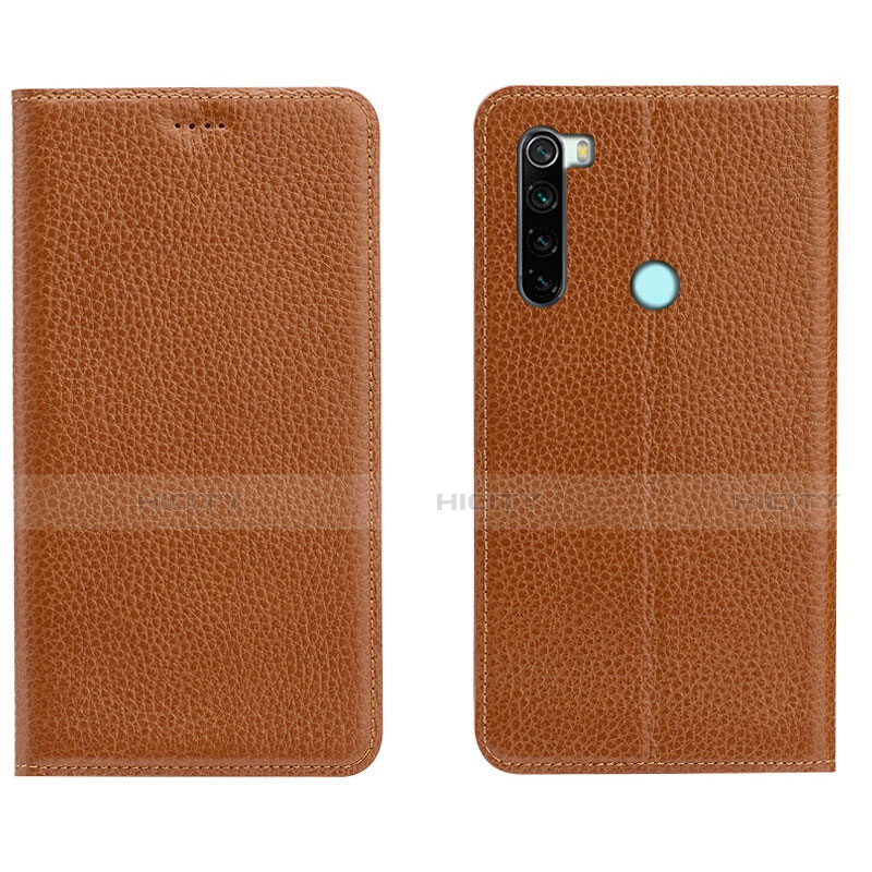 Handytasche Stand Schutzhülle Flip Leder Hülle T10 für Xiaomi Redmi Note 8 (2021) Orange Plus