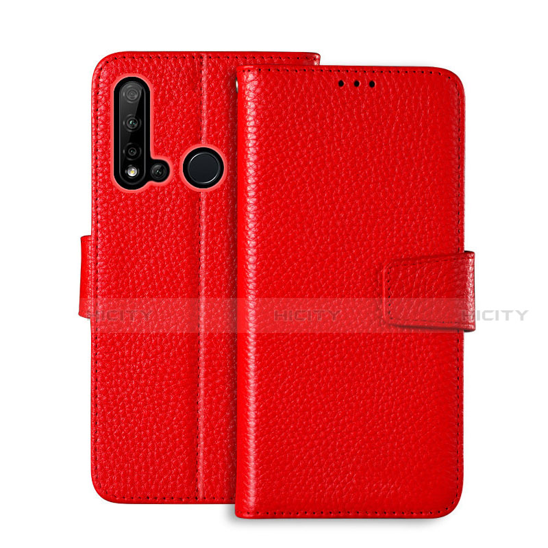 Handytasche Stand Schutzhülle Flip Leder Hülle T11 für Huawei Nova 5i Rot