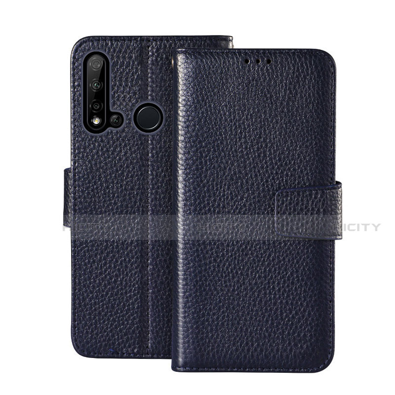 Handytasche Stand Schutzhülle Flip Leder Hülle T11 für Huawei P20 Lite (2019) Blau