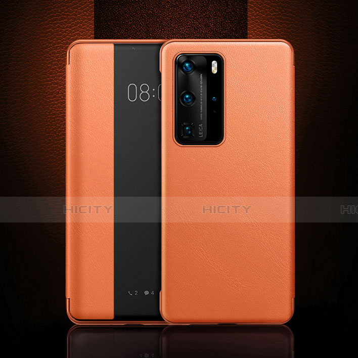 Handytasche Stand Schutzhülle Flip Leder Hülle T11 für Huawei P40 Pro Orange