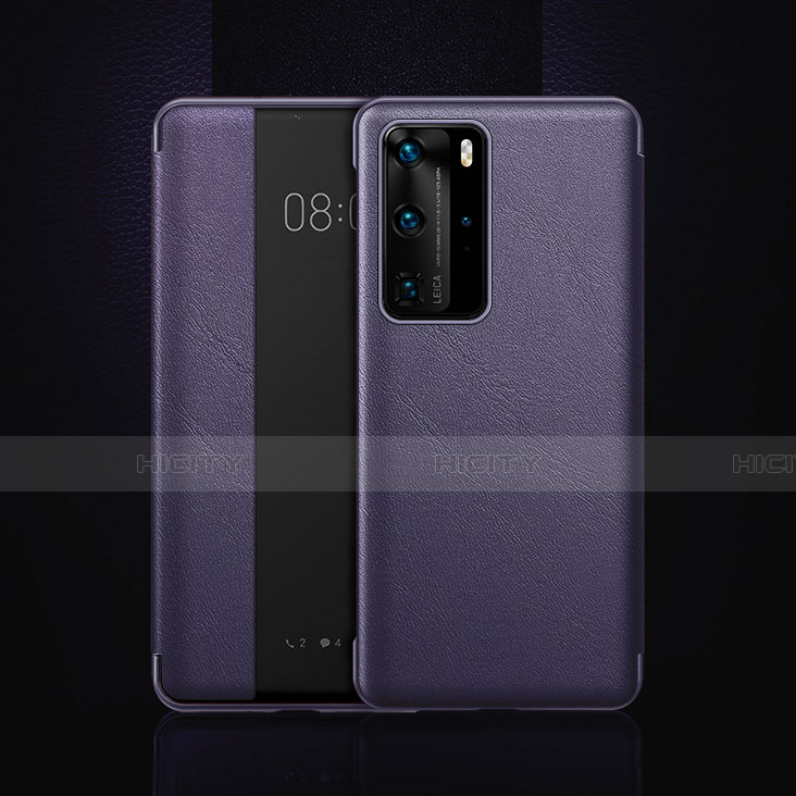 Handytasche Stand Schutzhülle Flip Leder Hülle T11 für Huawei P40 Pro Violett