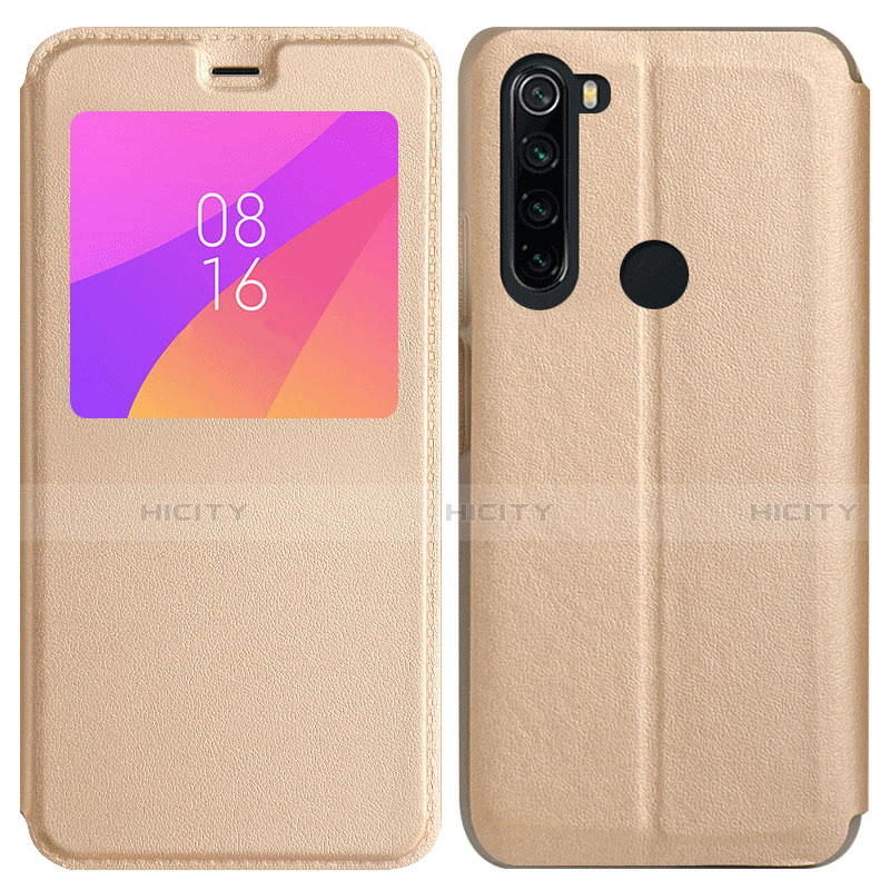 Handytasche Stand Schutzhülle Flip Leder Hülle T11 für Xiaomi Redmi Note 8 (2021) Gold Plus