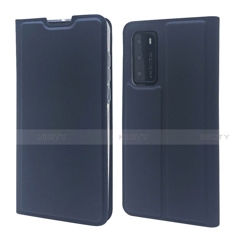 Handytasche Stand Schutzhülle Flip Leder Hülle T12 für Huawei P40 Blau