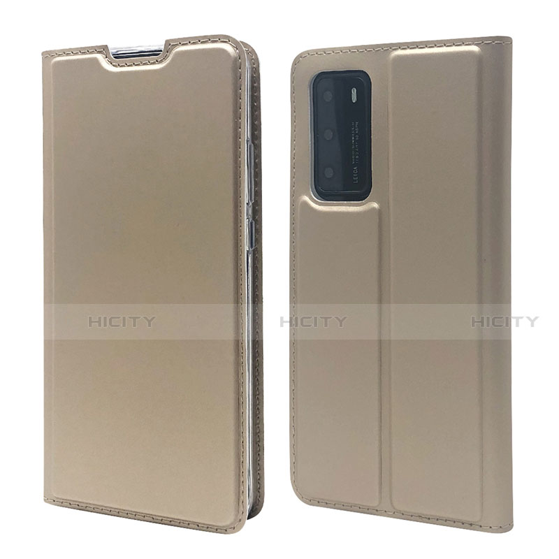 Handytasche Stand Schutzhülle Flip Leder Hülle T12 für Huawei P40 Gold