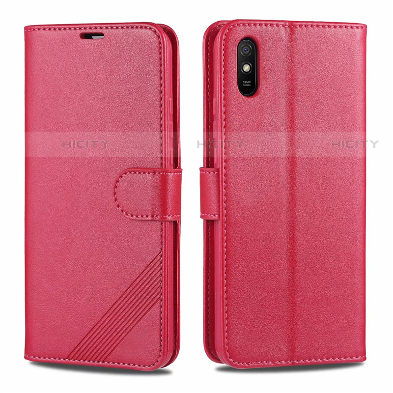 Handytasche Stand Schutzhülle Flip Leder Hülle T12 für Xiaomi Redmi 9i Rot Plus