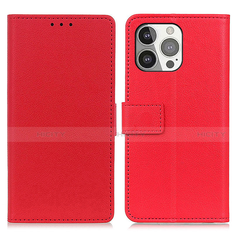 Handytasche Stand Schutzhülle Flip Leder Hülle T14 für Apple iPhone 16 Pro Rot Plus