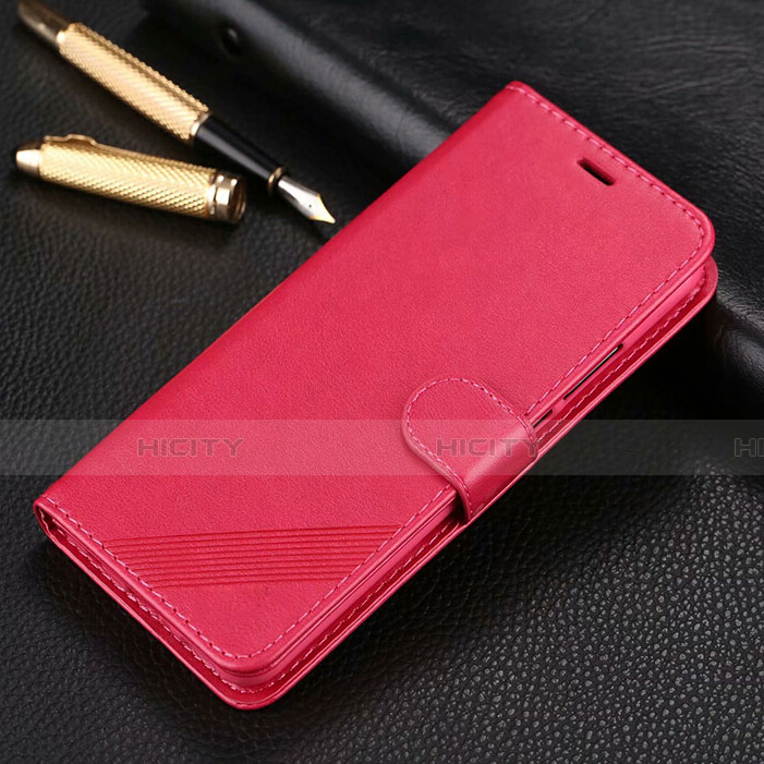 Handytasche Stand Schutzhülle Flip Leder Hülle T14 für Xiaomi Redmi Note 8 Pro Pink