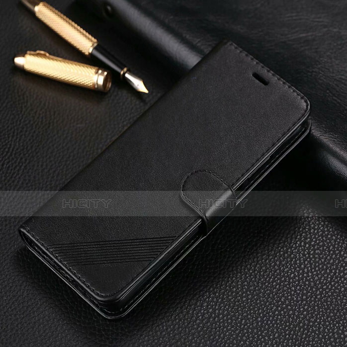 Handytasche Stand Schutzhülle Flip Leder Hülle T14 für Xiaomi Redmi Note 8 Pro Schwarz