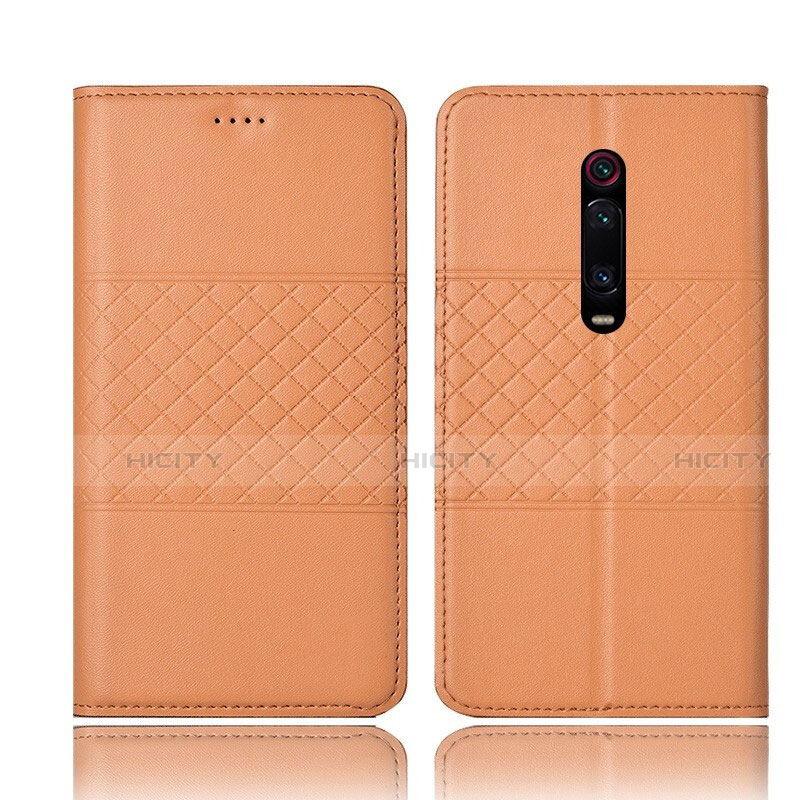 Handytasche Stand Schutzhülle Flip Leder Hülle T15 für Xiaomi Mi 9T Orange