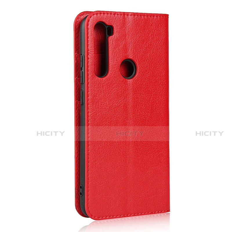 Handytasche Stand Schutzhülle Flip Leder Hülle T15 für Xiaomi Redmi Note 8 (2021) Rot