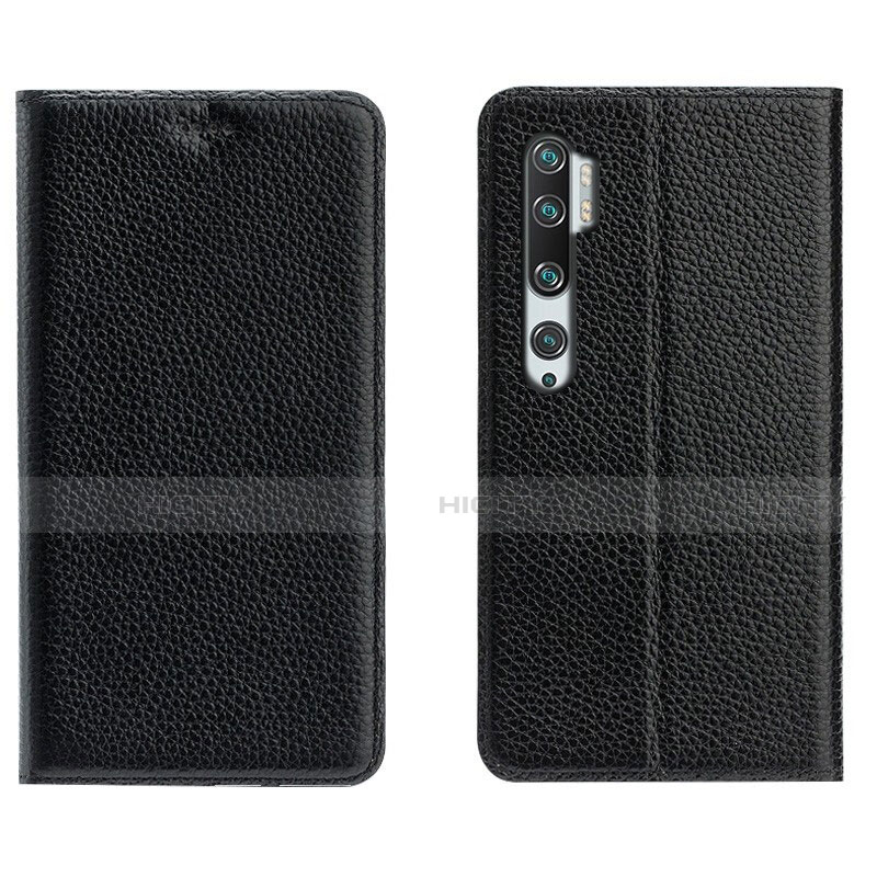 Handytasche Stand Schutzhülle Flip Leder Hülle T16 für Xiaomi Mi Note 10 Pro Schwarz