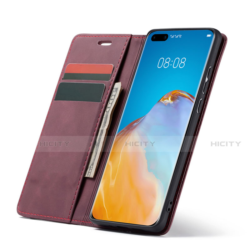 Handytasche Stand Schutzhülle Flip Leder Hülle T18 für Huawei P40