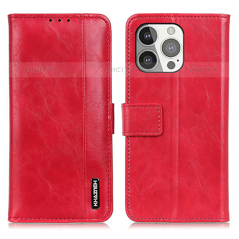 Handytasche Stand Schutzhülle Flip Leder Hülle T20 für Apple iPhone 15 Pro Rot