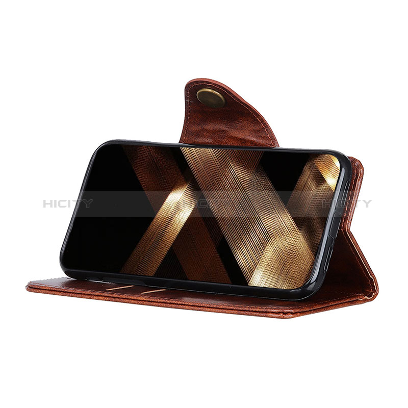 Handytasche Stand Schutzhülle Flip Leder Hülle T21 für Apple iPhone 14 Pro groß