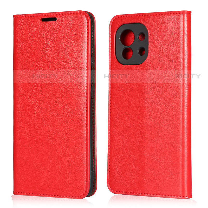 Handytasche Stand Schutzhülle Flip Leder Hülle T21 für Xiaomi Mi 11 Lite 5G NE Rot