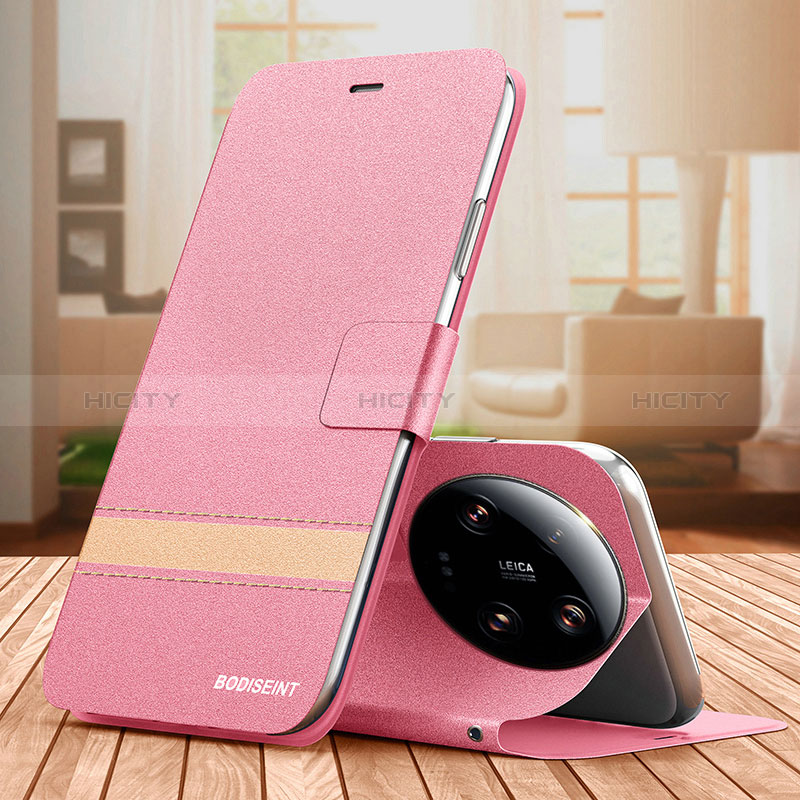 Handytasche Stand Schutzhülle Flip Leder Hülle TB1 für Xiaomi Mi 13 Ultra 5G Pink Plus