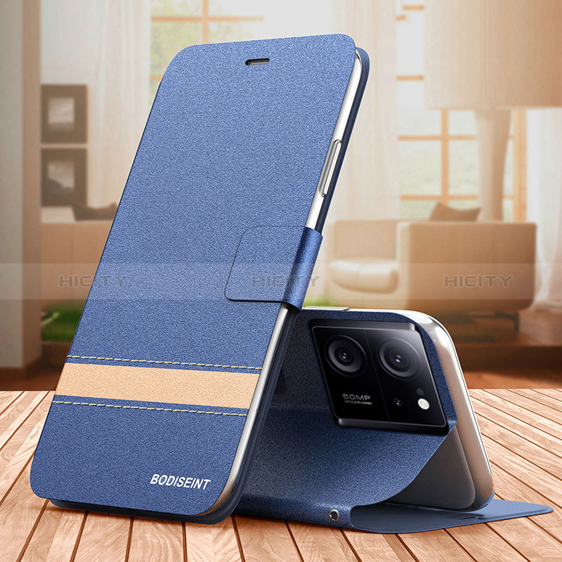 Handytasche Stand Schutzhülle Flip Leder Hülle TB1 für Xiaomi Mi 13T Pro 5G Blau