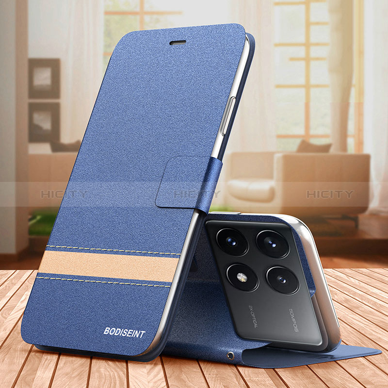 Handytasche Stand Schutzhülle Flip Leder Hülle TB1 für Xiaomi Redmi K70 Pro 5G Blau