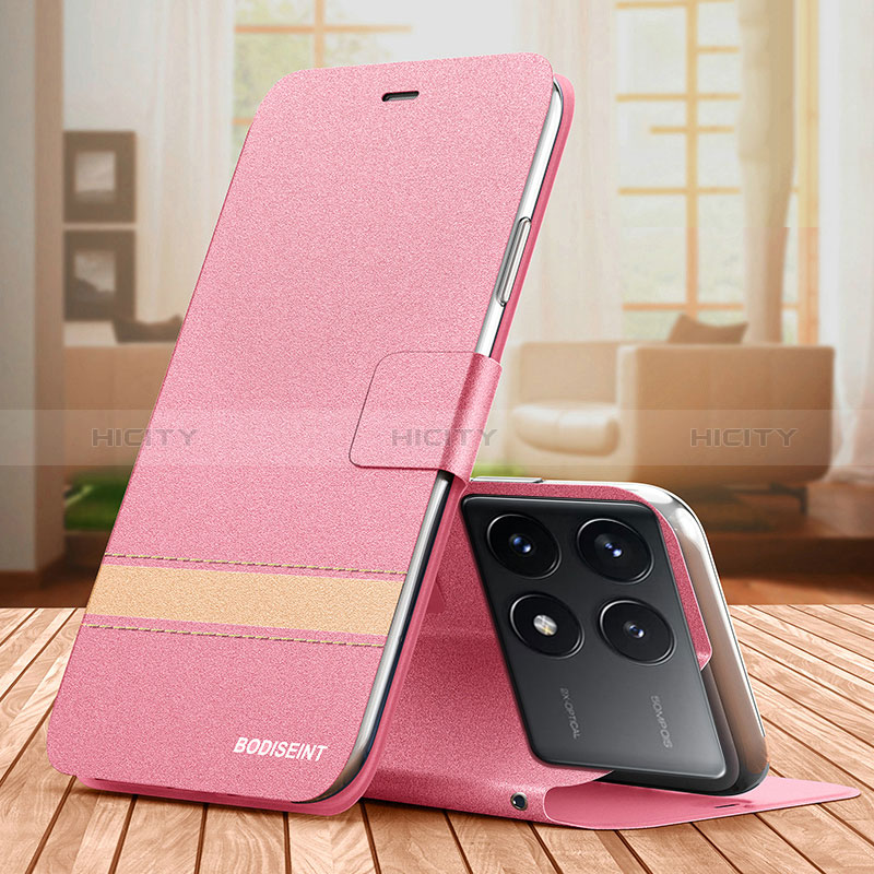 Handytasche Stand Schutzhülle Flip Leder Hülle TB1 für Xiaomi Redmi K70 Pro 5G Pink