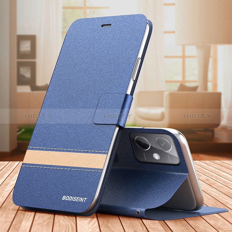 Handytasche Stand Schutzhülle Flip Leder Hülle TB1 für Xiaomi Redmi Note 12R Pro 5G Blau