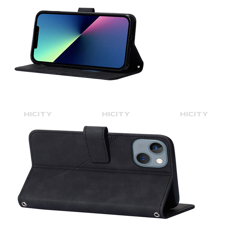 Handytasche Stand Schutzhülle Flip Leder Hülle Y01B für Apple iPhone 14 groß