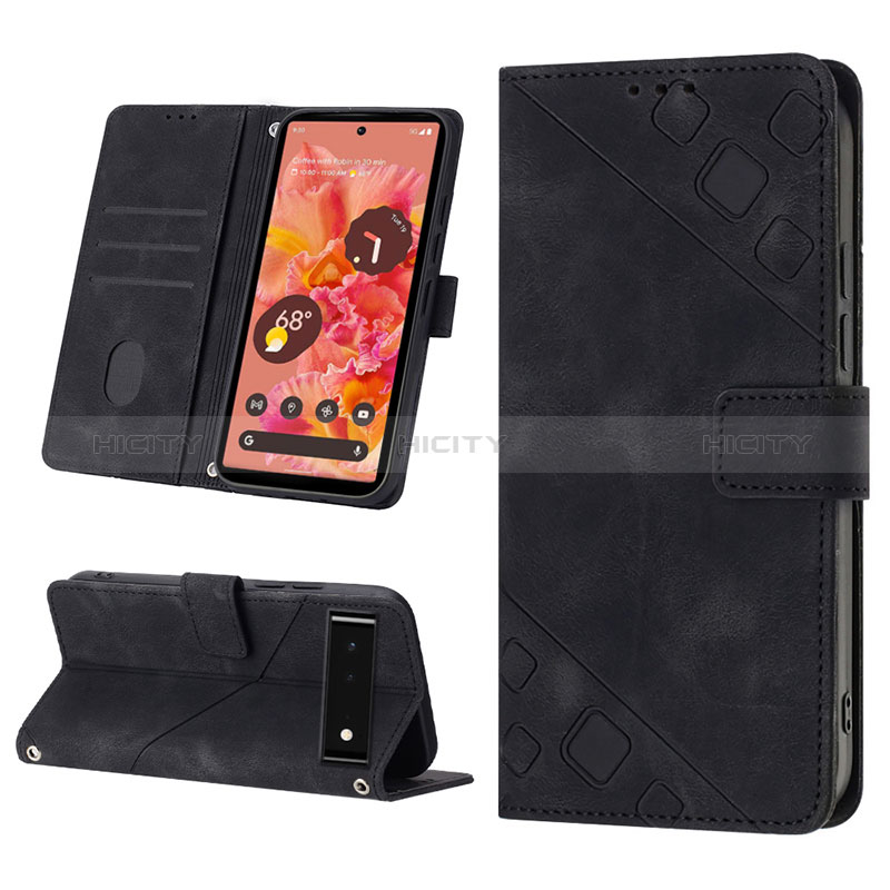 Handytasche Stand Schutzhülle Flip Leder Hülle Y01B für Google Pixel 6 5G groß