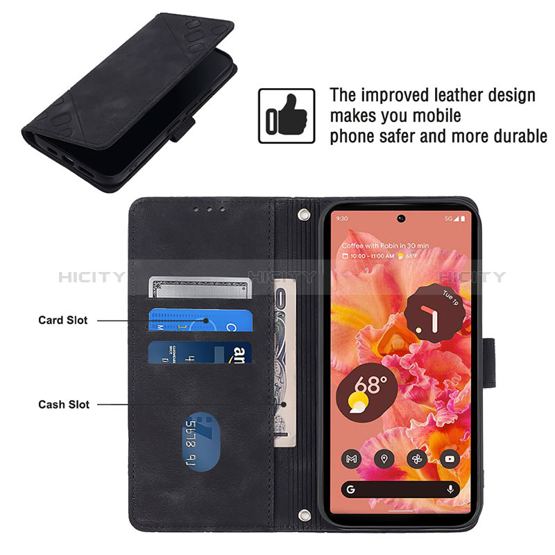 Handytasche Stand Schutzhülle Flip Leder Hülle Y01B für Google Pixel 6 5G groß