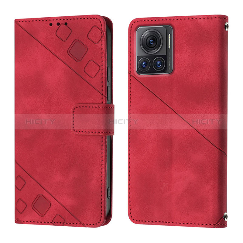 Handytasche Stand Schutzhülle Flip Leder Hülle Y01B für Motorola Moto Edge 30 Ultra 5G Rot