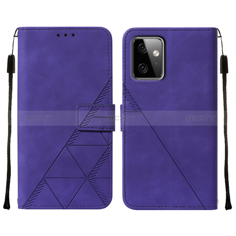 Handytasche Stand Schutzhülle Flip Leder Hülle Y01B für Motorola Moto G Power 5G (2023) Violett Plus