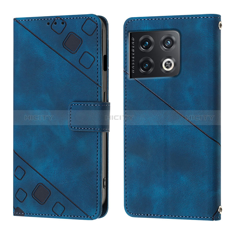 Handytasche Stand Schutzhülle Flip Leder Hülle Y01B für OnePlus 10 Pro 5G Blau