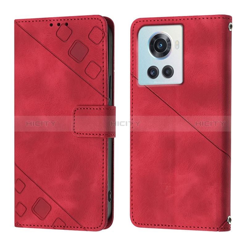 Handytasche Stand Schutzhülle Flip Leder Hülle Y01B für OnePlus 10R 5G Rot Plus