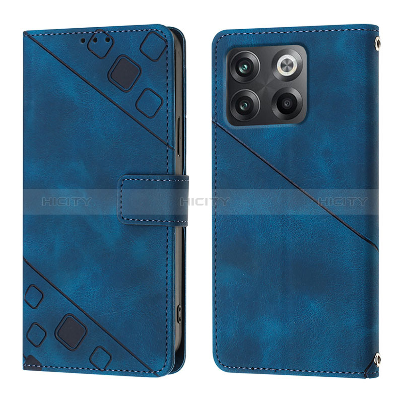 Handytasche Stand Schutzhülle Flip Leder Hülle Y01B für OnePlus 10T 5G Blau